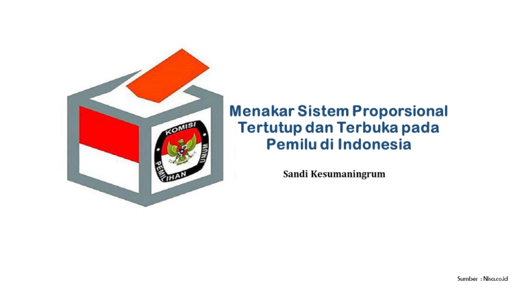 Menakar Sistem Proporsional Tertutup dan Terbuka pada Pemilu di Indonesia